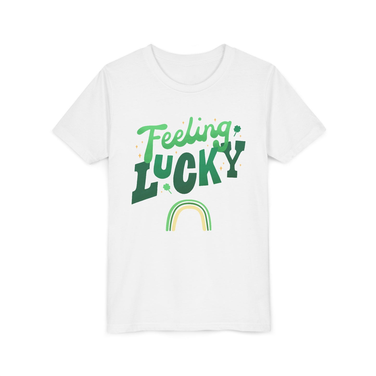 Feeling Lucky rainbow Youth Tee | St. Patrick's Day kids shirt