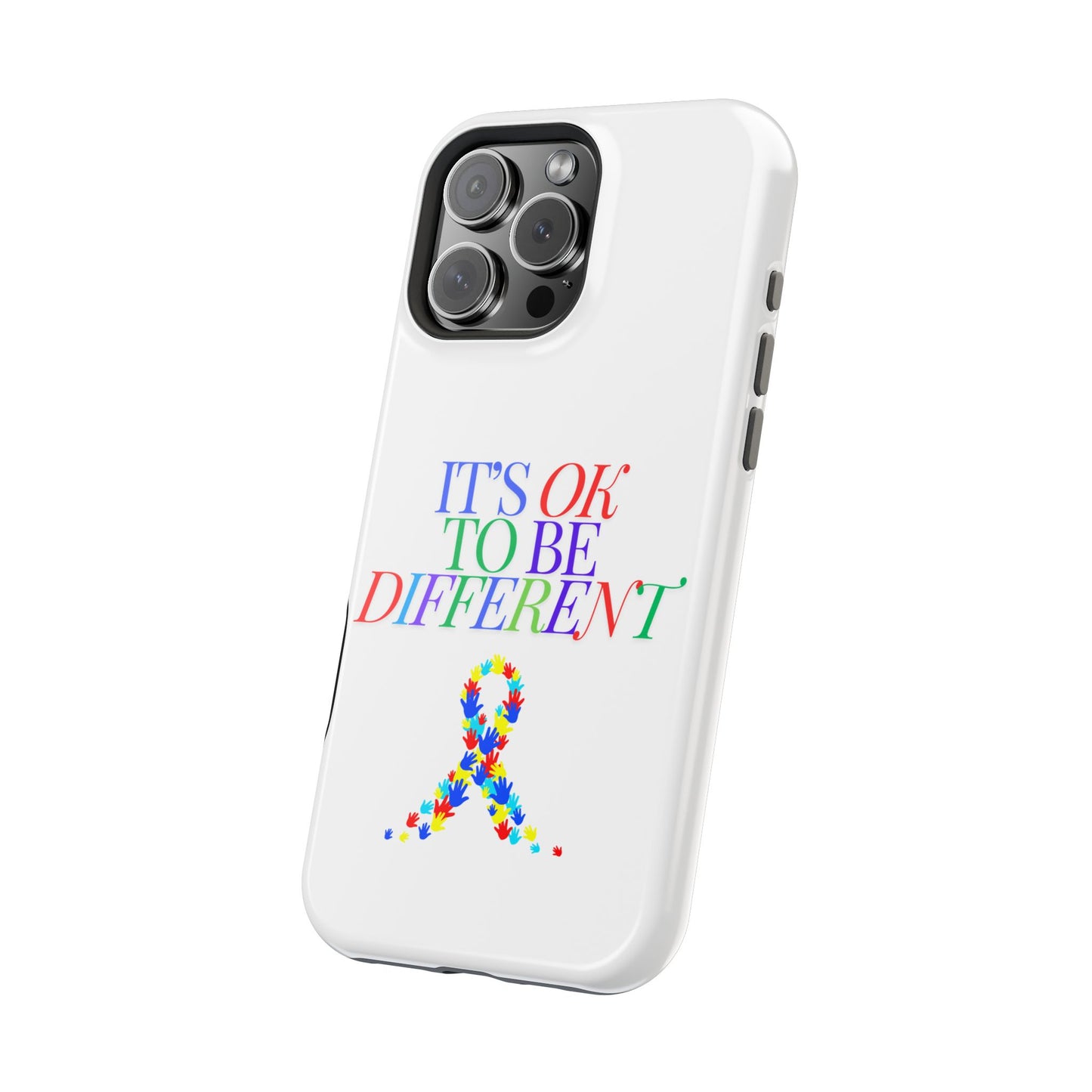 Autism Support Ribbon: It's Okay to Be Different - ASD Awareness Phone Case