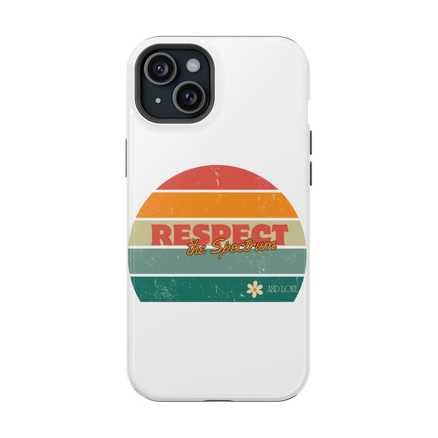 Vintage Rainbow: Respect the Spectrum - ASD Awareness Phone Case