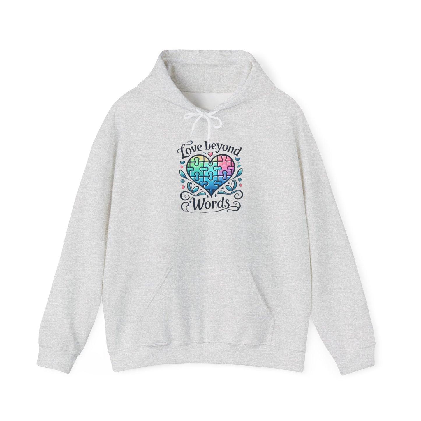 Love Beyond Words - Autism Awareness Hoodie - Cozy Unisex Sweatshirt for Warmth & Connection, Perfect for Gifts, Casual Wear, Gatherings