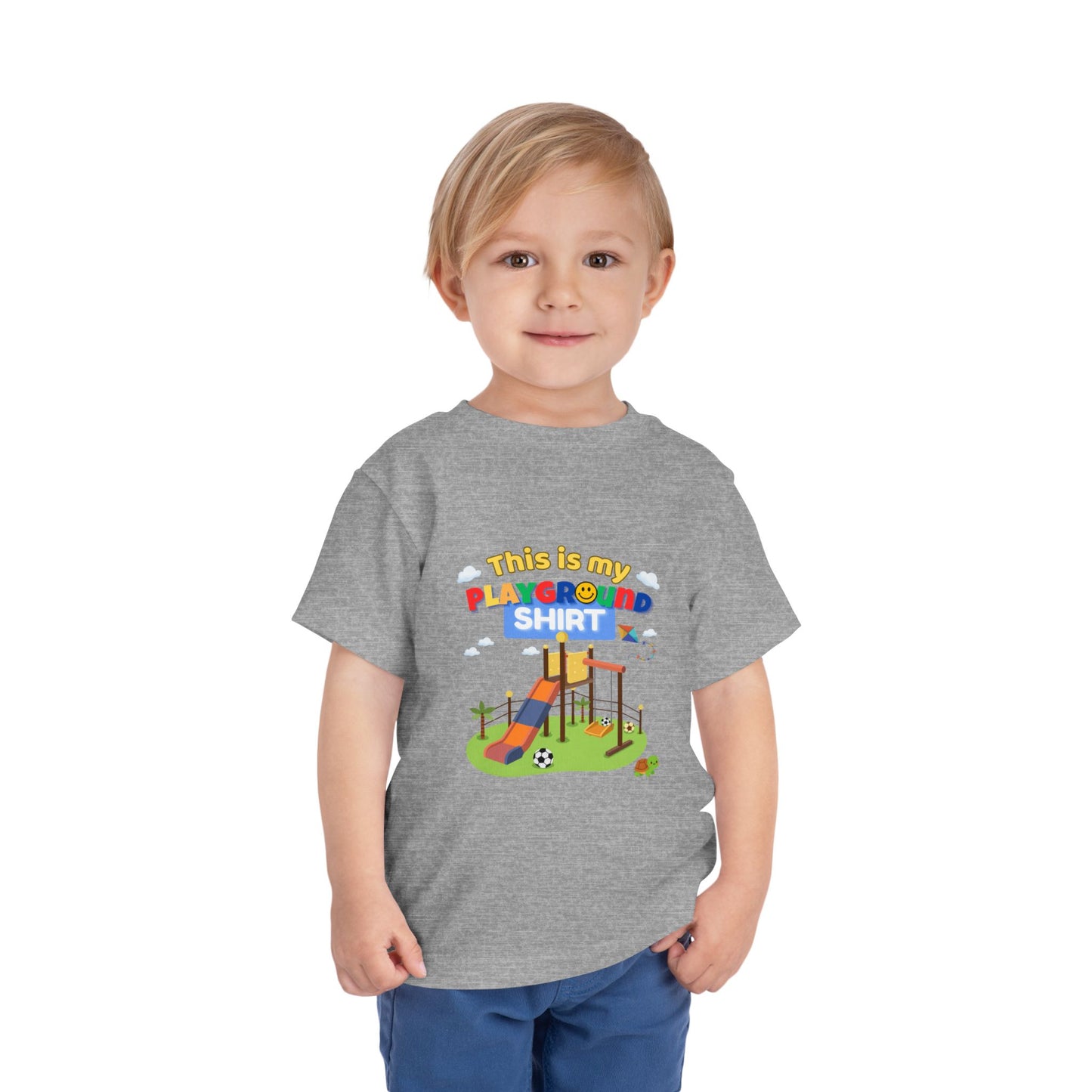 Playground Illustration Toddler Tee | Kids Slide Park Shirt