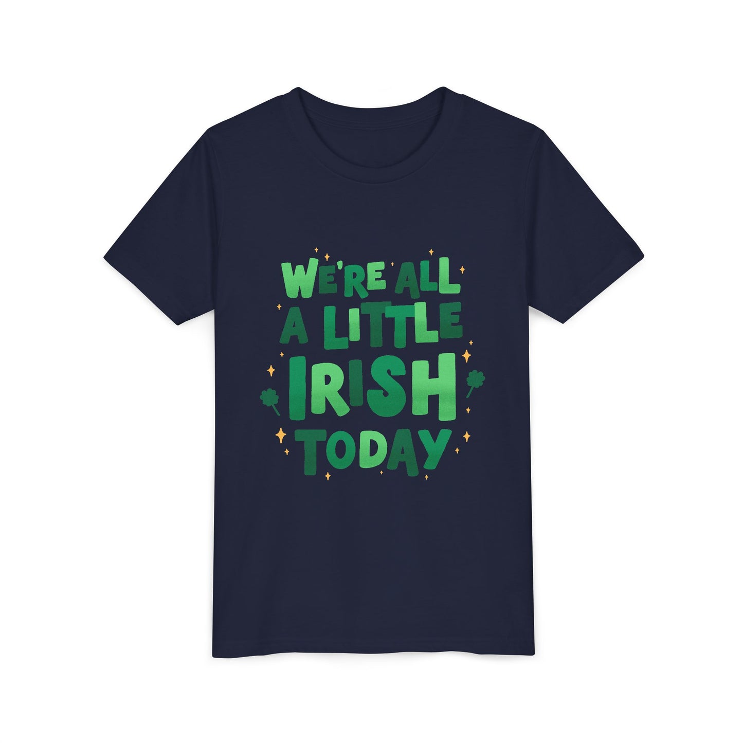 We are All A Little Irish Today Youth Tee | St. Patricks Day Shamrock Shirt