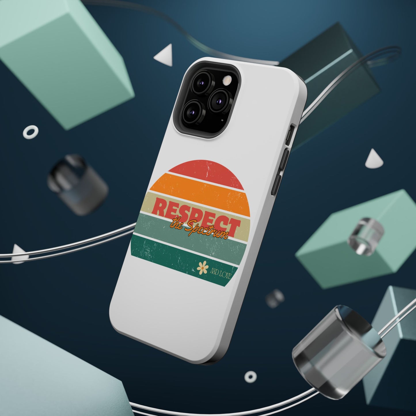 Vintage Rainbow: Respect the Spectrum - ASD Awareness Phone Case