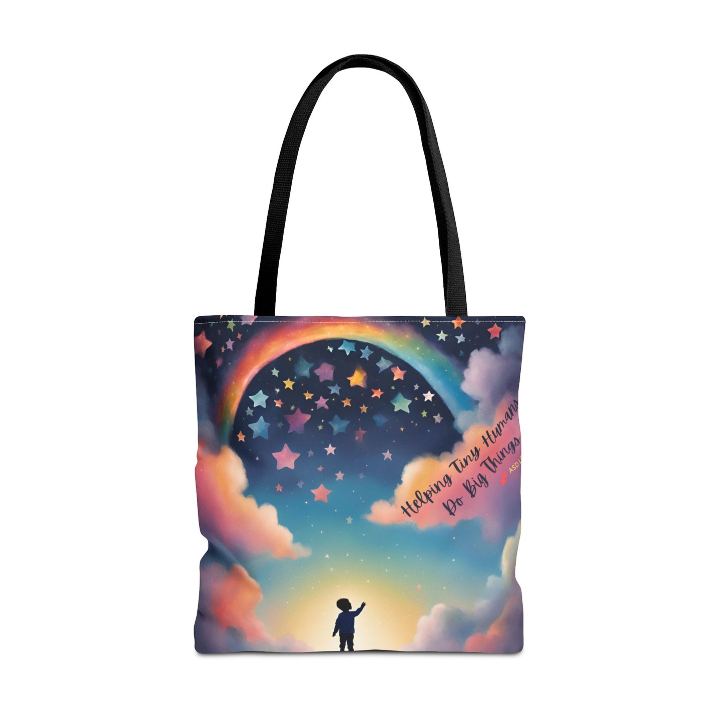 Helping Tiny Humans Do Big Things Tote - Inspiring Kids to Reach for the Stars
