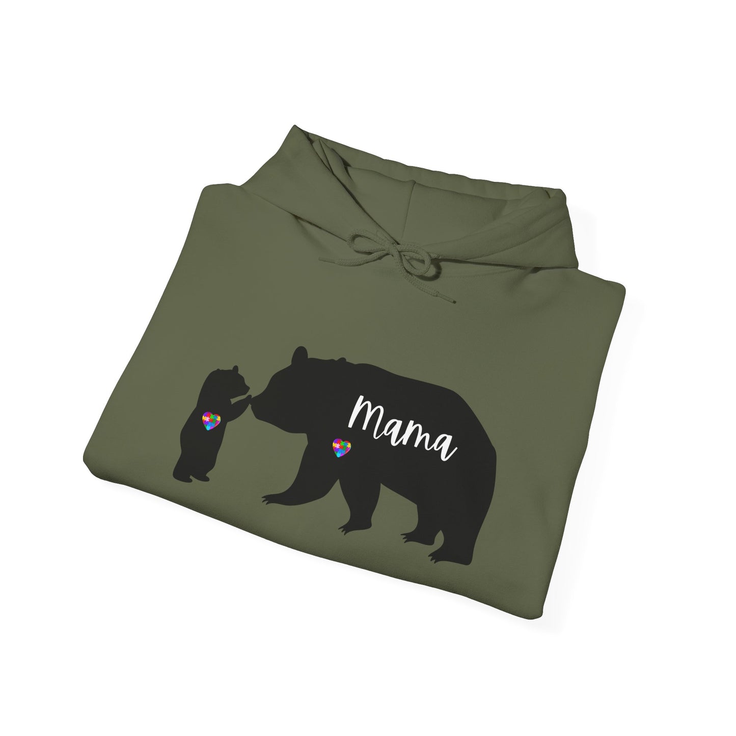 Autism Mama Bear & Baby Bear Hoodie, Unisex Sweatshirt for Moms, Cute Mama Bear Gift