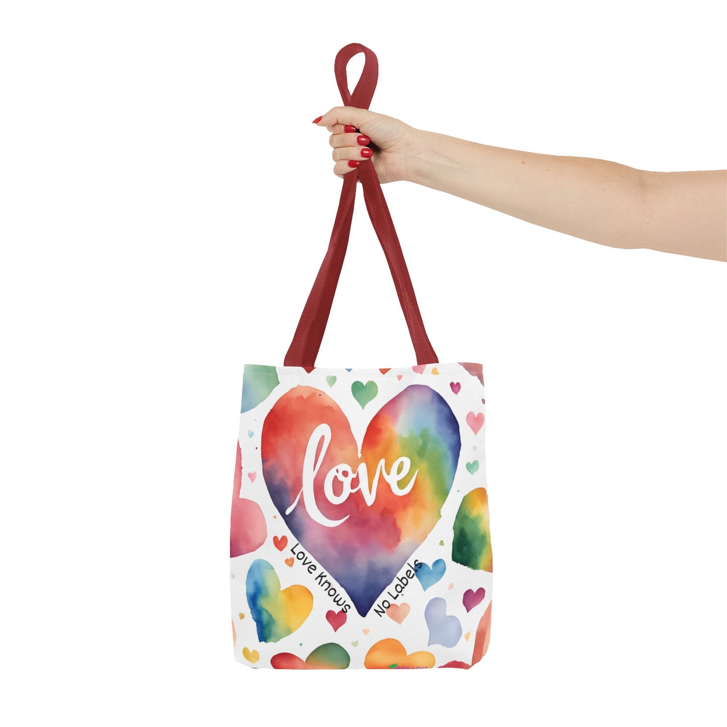 Love Knows No Labels - Hearts, Hearts, Hearts Tote Bag - Embrace Every Difference