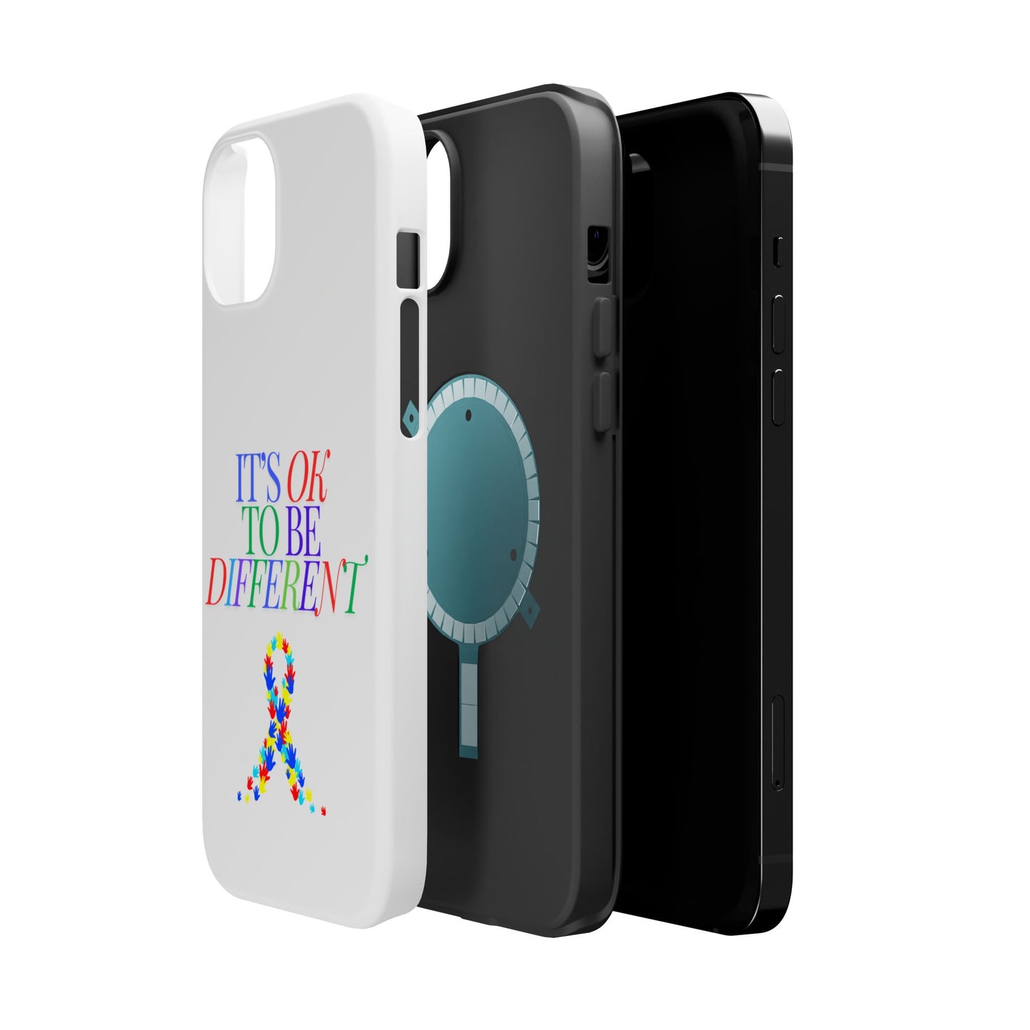 Autism Support Ribbon: It's Okay to Be Different - ASD Awareness Phone Case