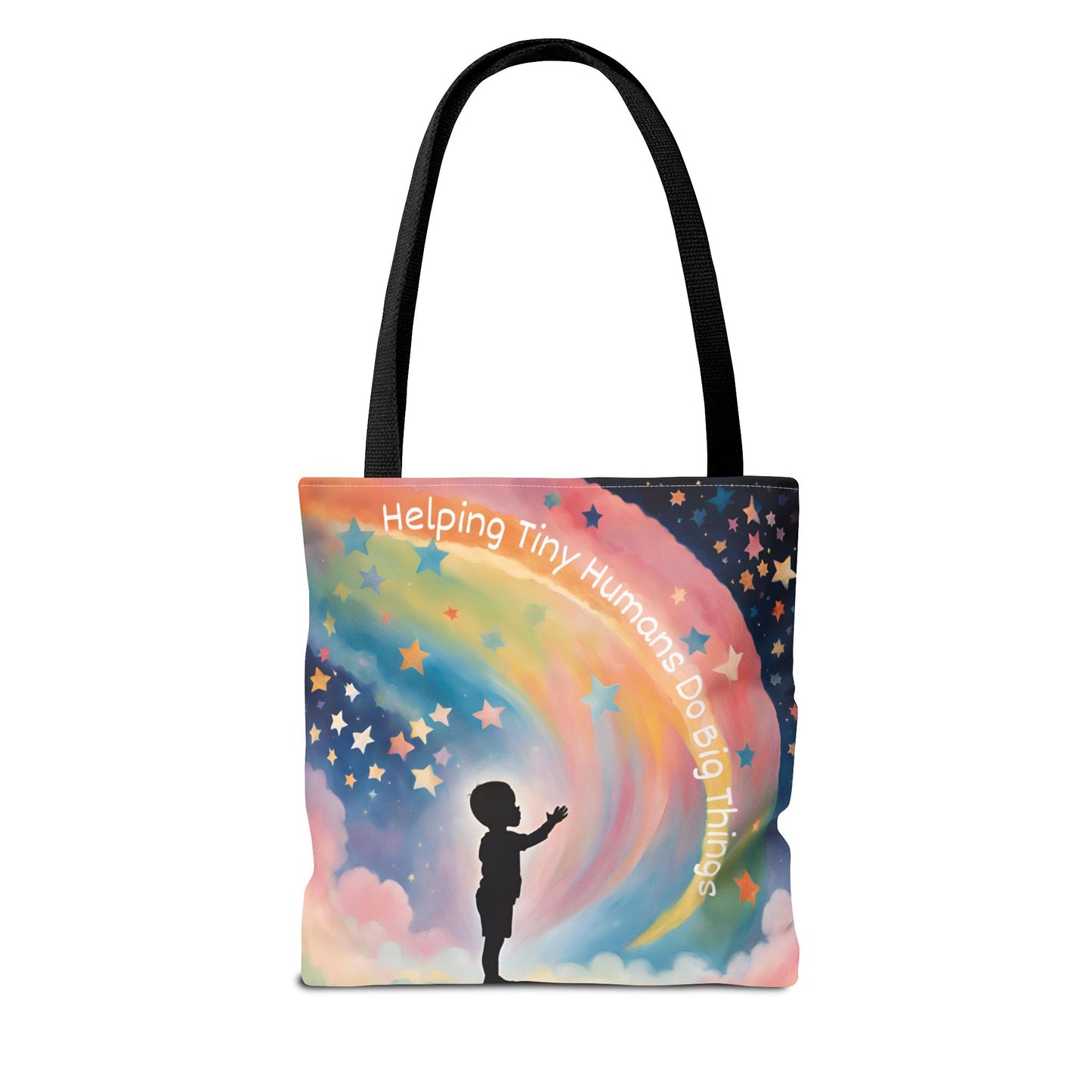 Helping Tiny Humans Do Big Things Tote - Inspiring Kids to Reach for the Stars