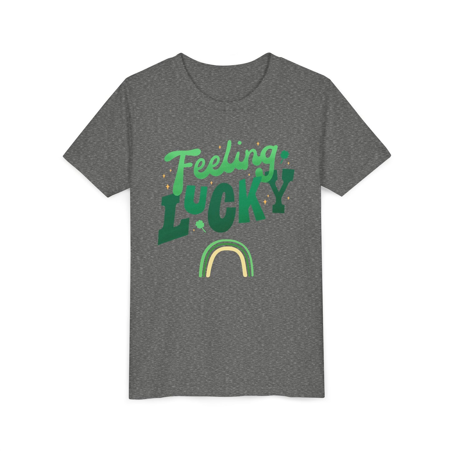 Feeling Lucky rainbow Youth Tee | St. Patrick's Day kids shirt