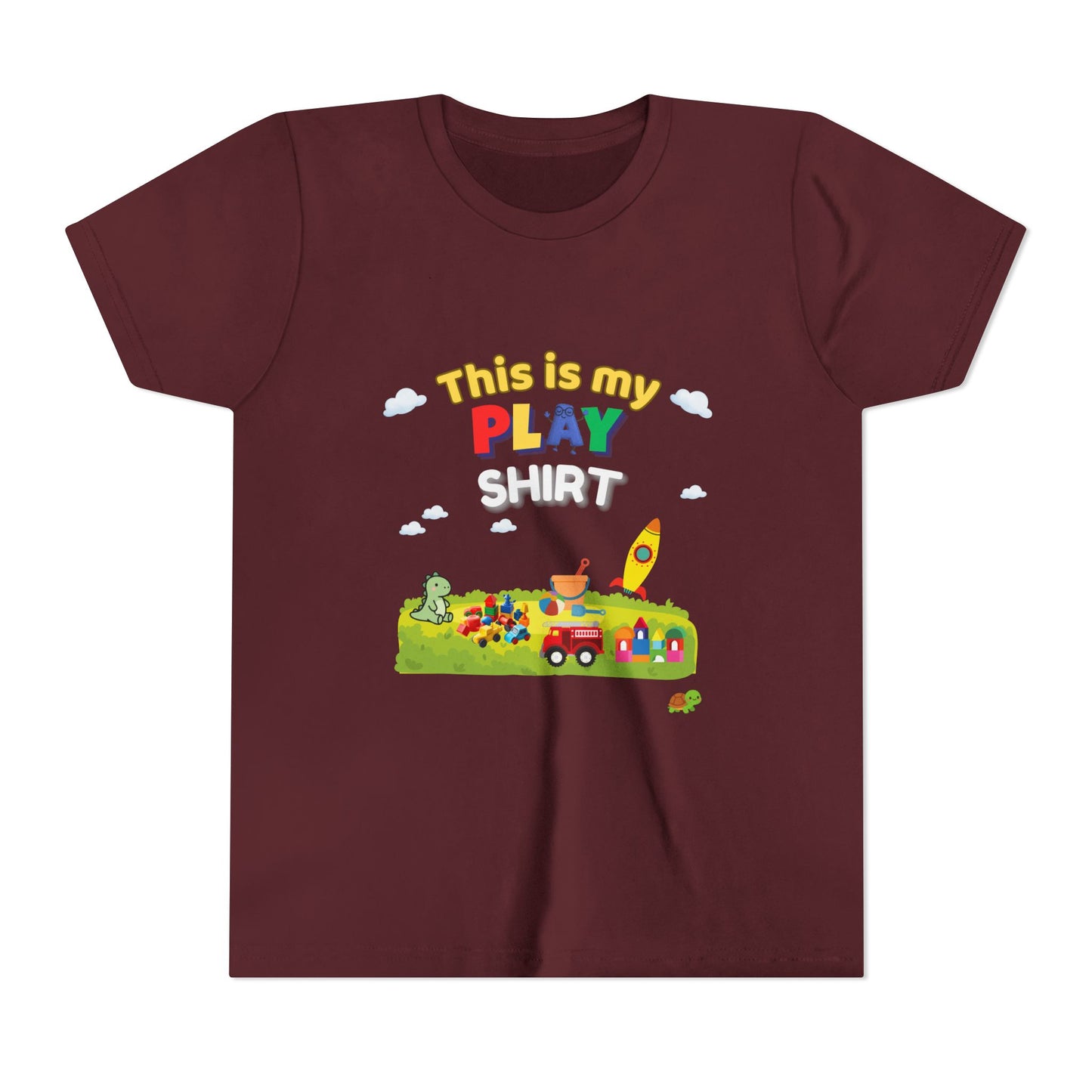This is My Play Shirt Youth Tee | Toy Rocket, Blocks, Truck Kids Shirt