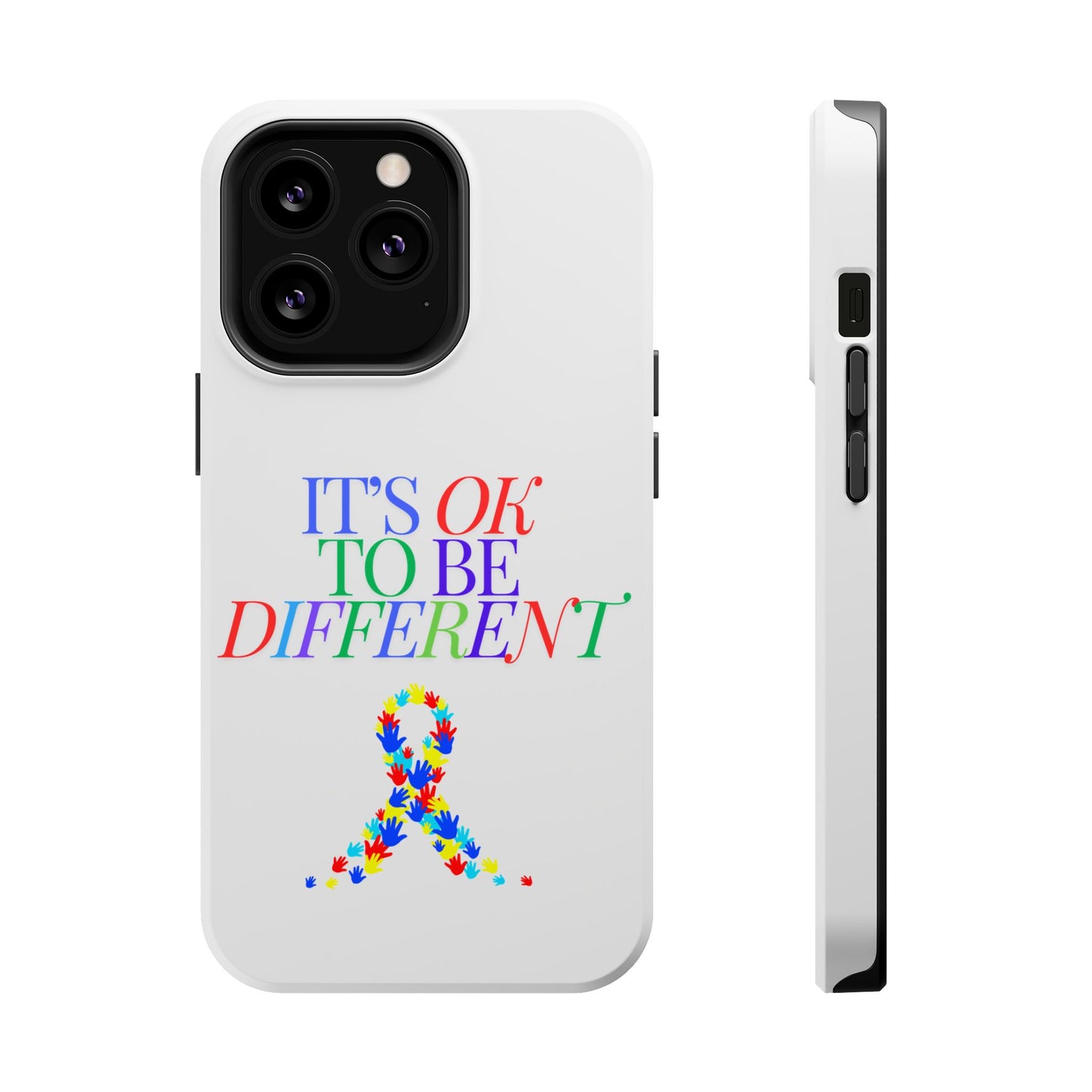 Autism Support Ribbon: It's Okay to Be Different - ASD Awareness Phone Case