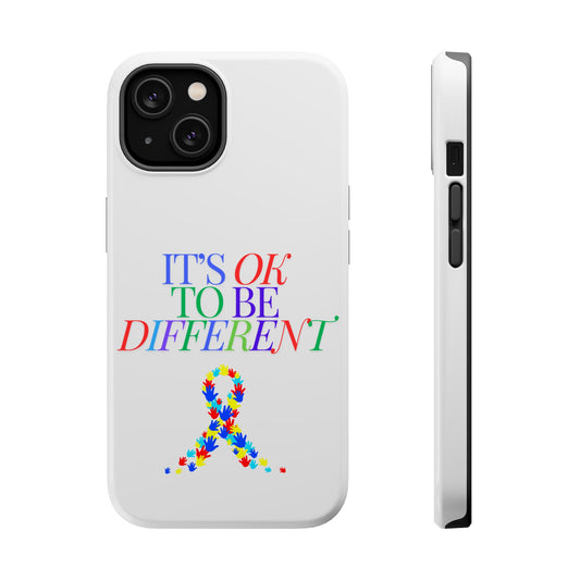 Autism Support Ribbon: It's Okay to Be Different - ASD Awareness Phone Case