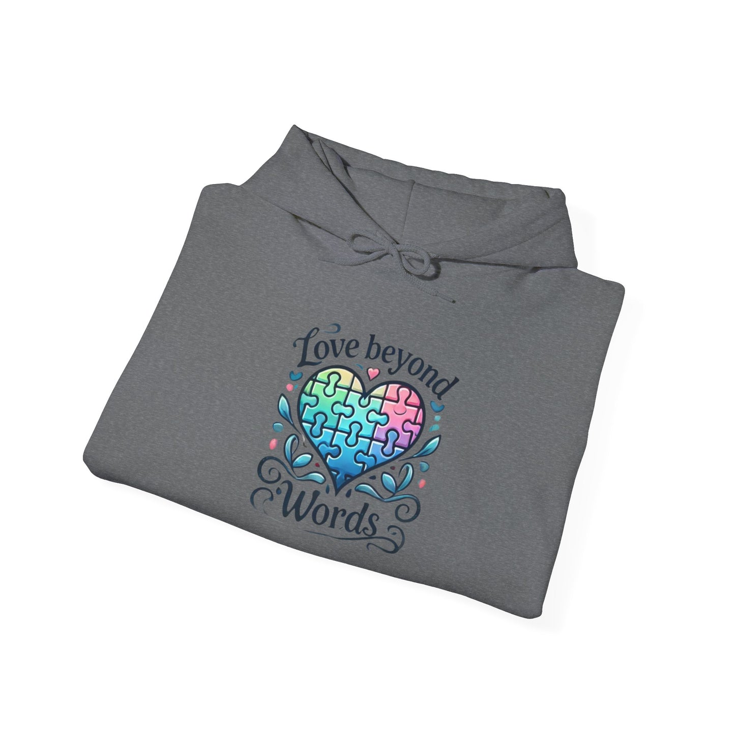 Love Beyond Words - Autism Awareness Hoodie - Cozy Unisex Sweatshirt for Warmth & Connection, Perfect for Gifts, Casual Wear, Gatherings