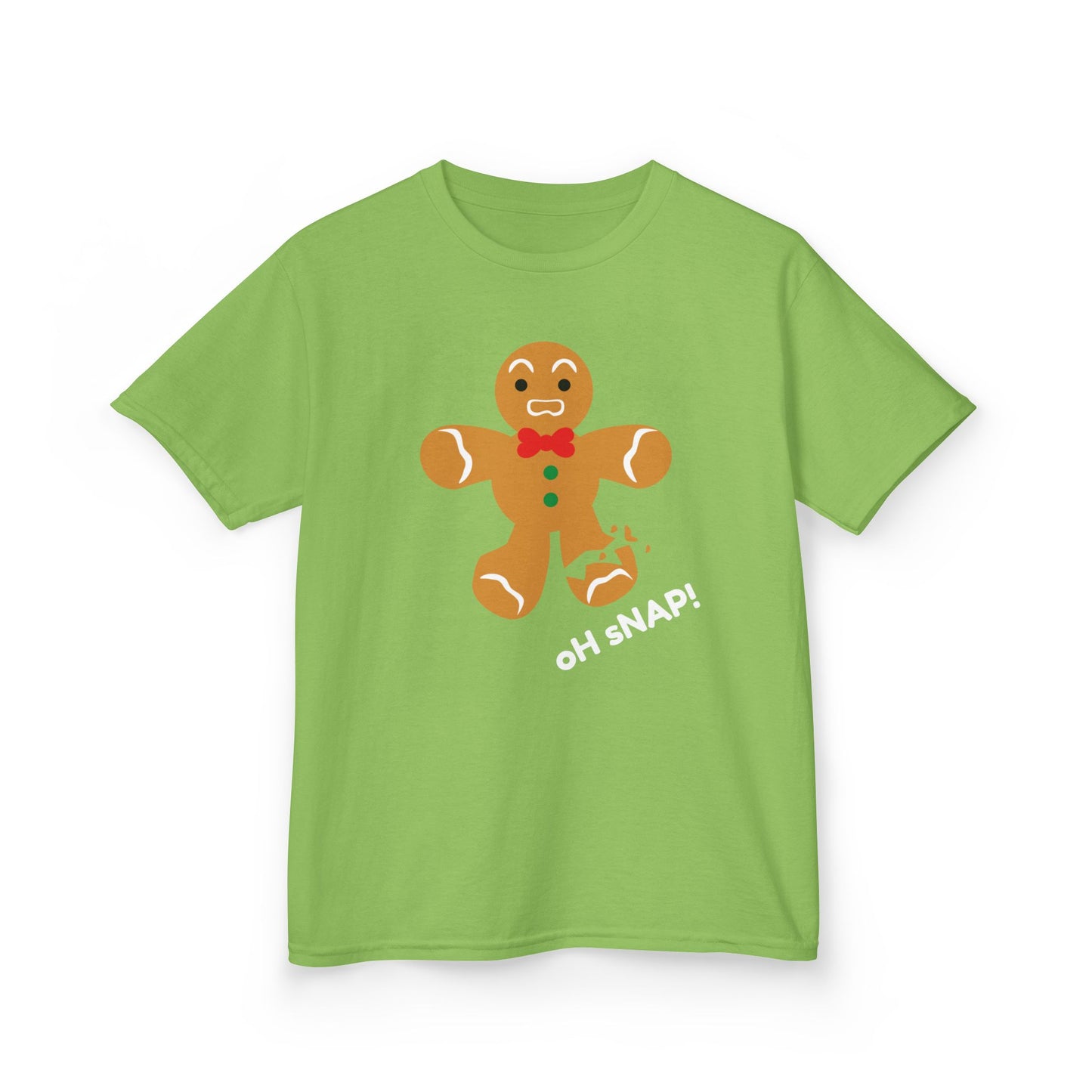 Oh Snap! Broken Gingerbread boy Kids Tee - Funny Holiday Shirt for Christmas and Gingerbread Fans