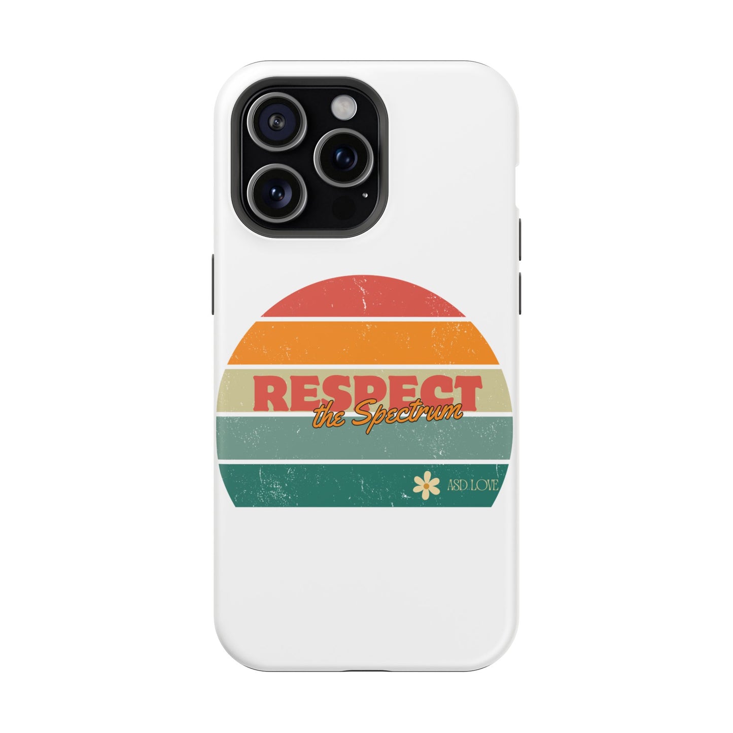 Vintage Rainbow: Respect the Spectrum - ASD Awareness Phone Case