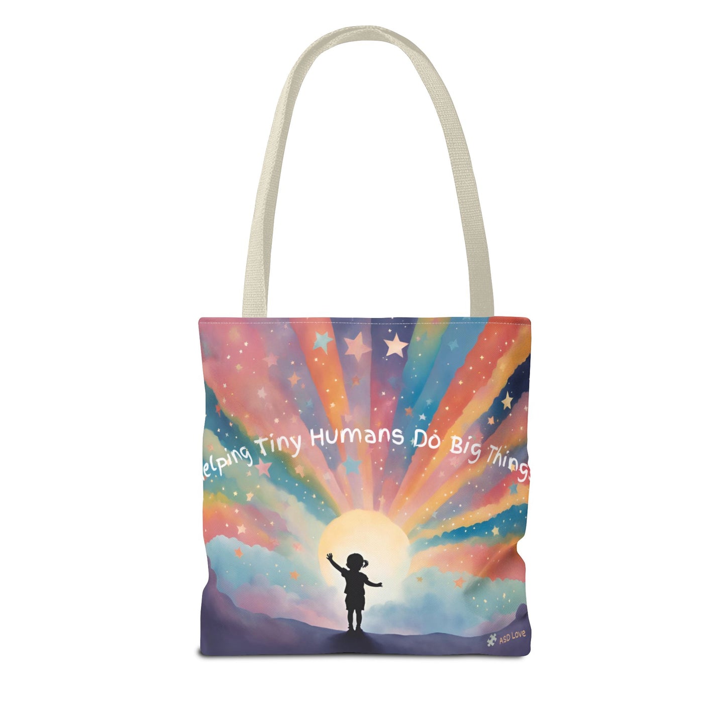 Helping Tiny Humans Do Big Things Tote - Inspiring Kids to Reach for the Stars
