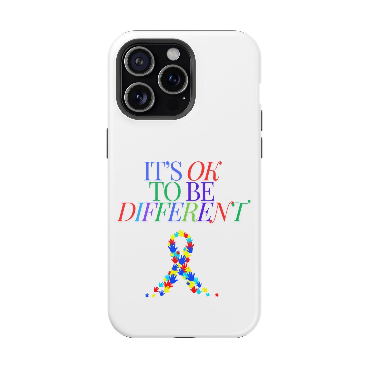 Autism Support Ribbon: It's Okay to Be Different - ASD Awareness Phone Case