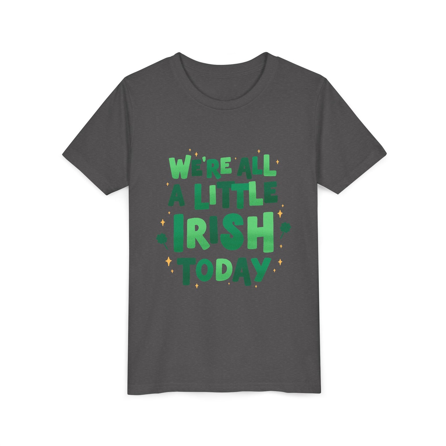 We are All A Little Irish Today Youth Tee | St. Patricks Day Shamrock Shirt