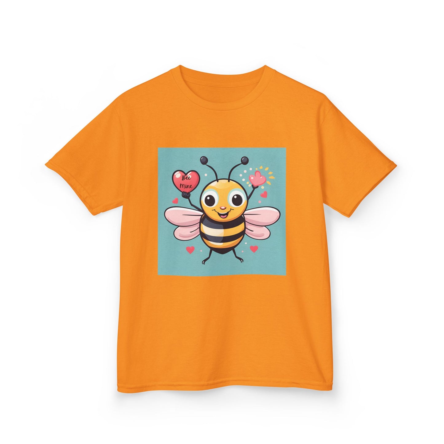 Bee Mine - Heart LIfting Bumble Bee Valentine's Kids Tee