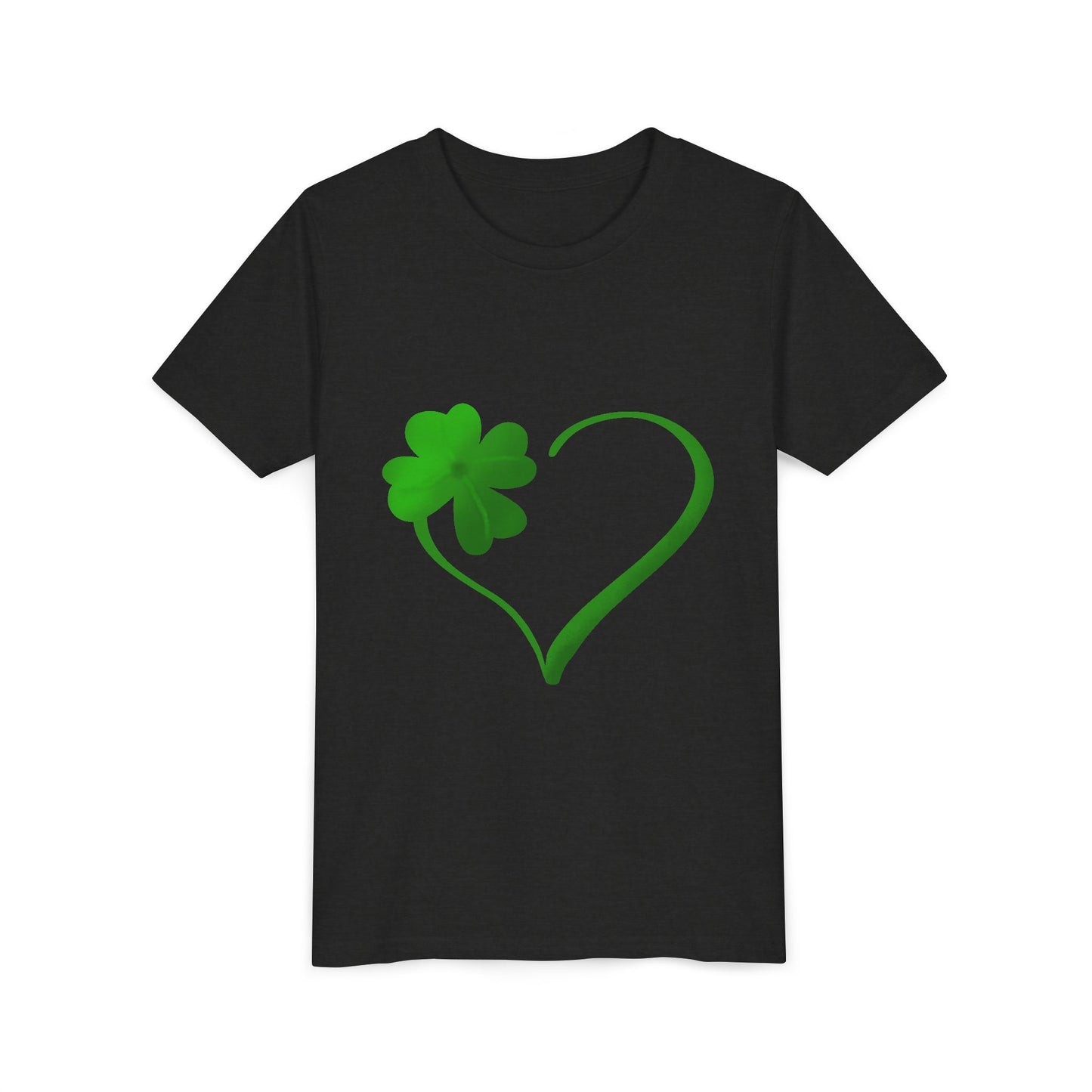 Shamrock Heart Youth Tee | St. Patrick's Day Clover Kids Shirt
