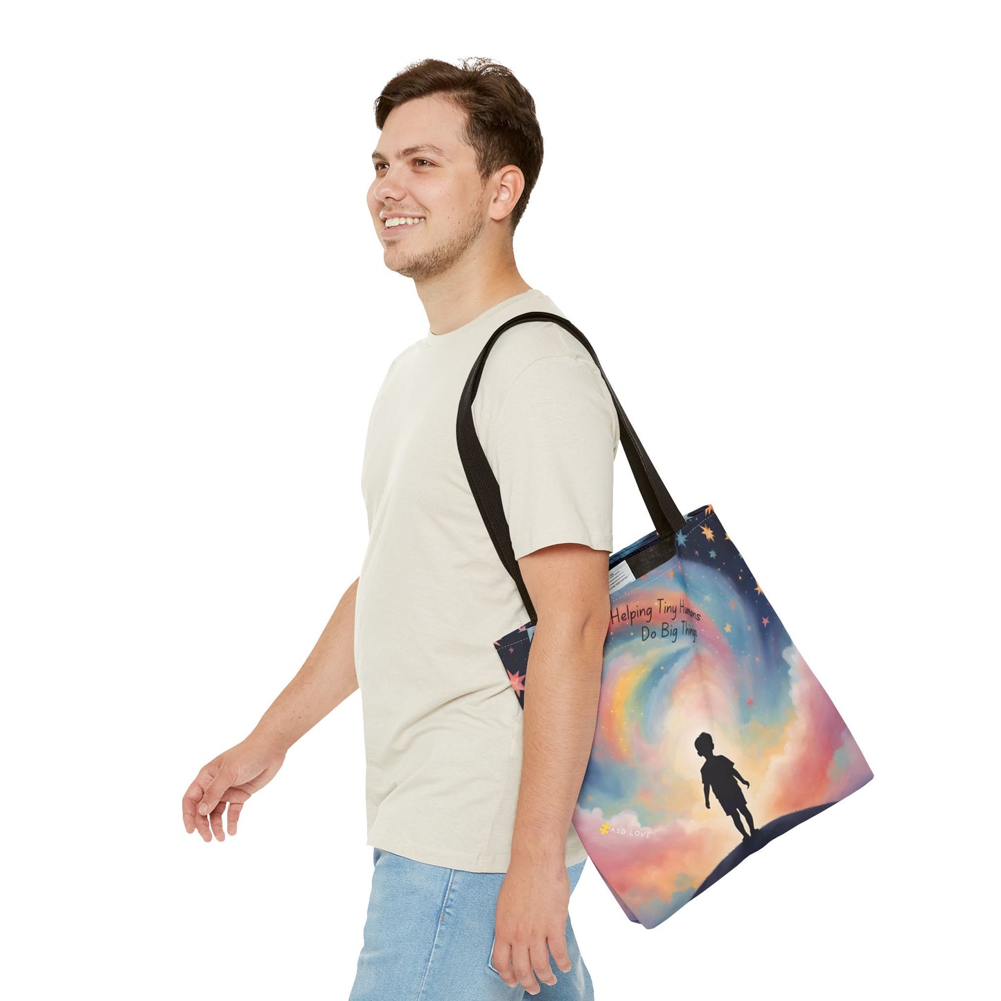 Helping Tiny Humans Do Big Things Tote - Inspiring Kids to Reach for the Stars