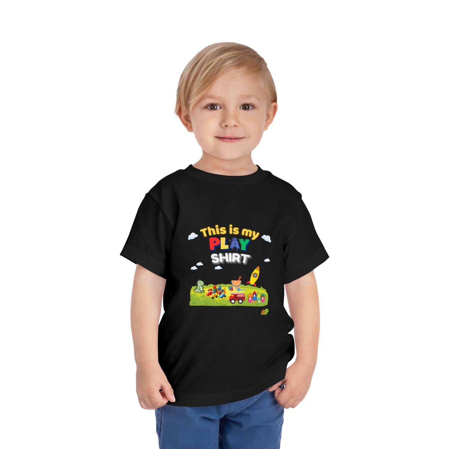 This Is My Play Shirt Toddler Tee | Toy Train, Blocks, Rocket