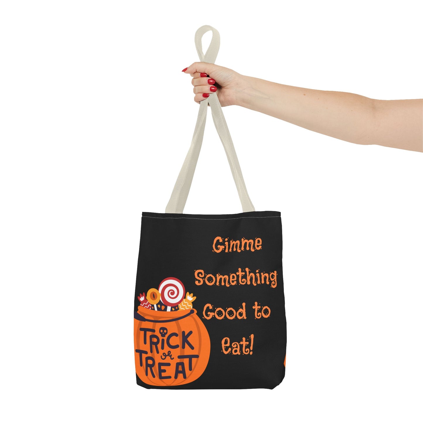 Gimme Something Good to Eat Tote Bag | Halloween Trick-or-Treat Bag | Reusable Candy Bag