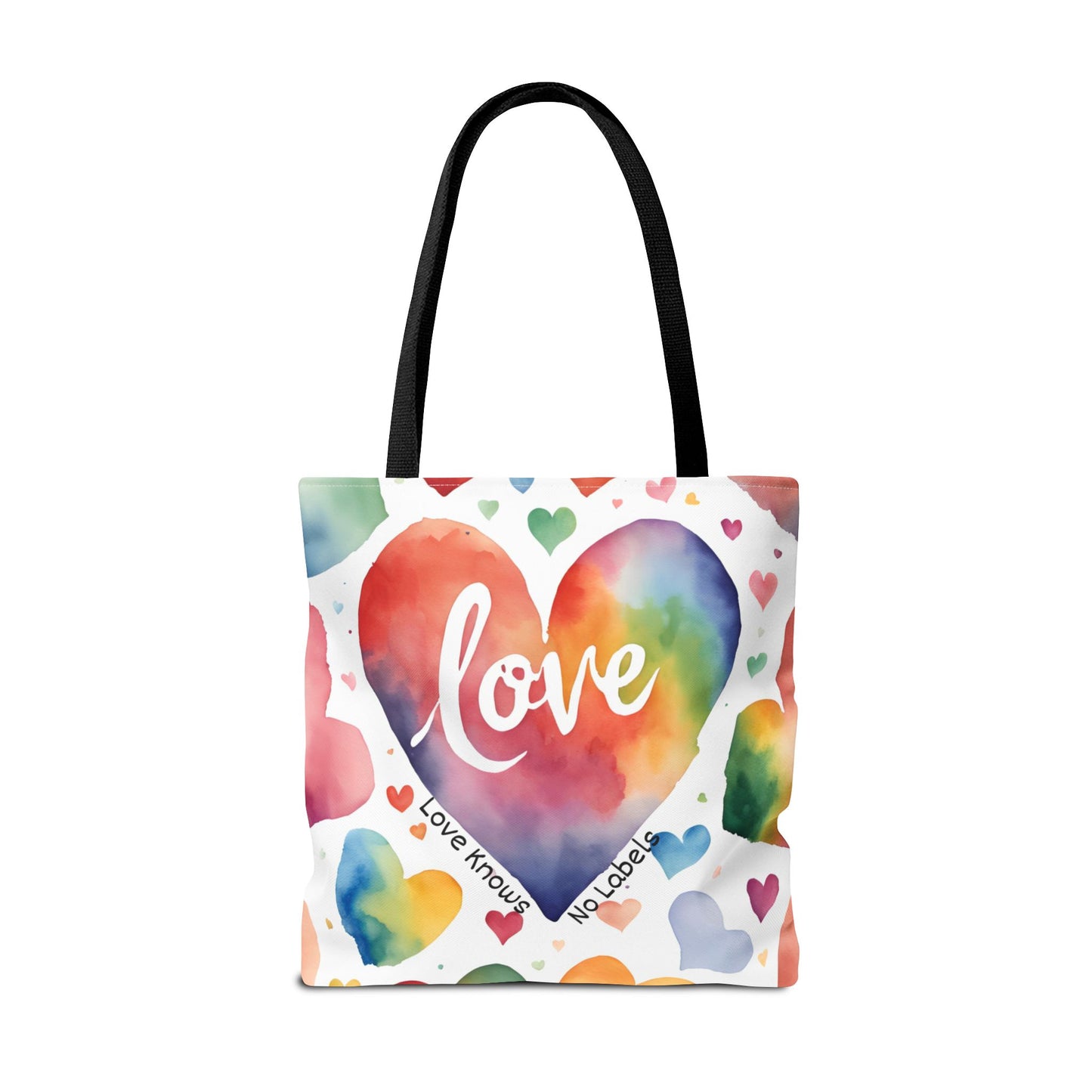 Love Knows No Labels - Hearts, Hearts, Hearts Tote Bag - Embrace Every Difference