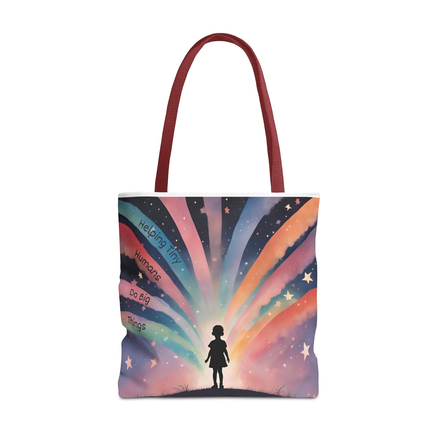 Helping Tiny Humans Do Big Things Tote - Inspiring Kids to Reach for the Stars