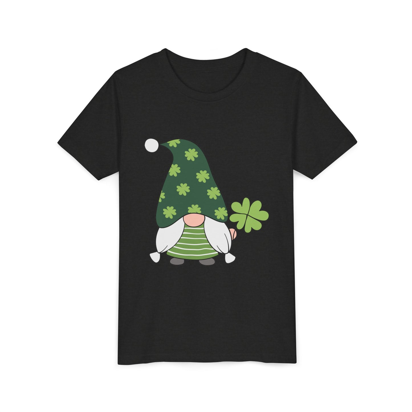 Shamrock Gnome Youth Tee | St. Patrick's Day Clover Kids Shirt