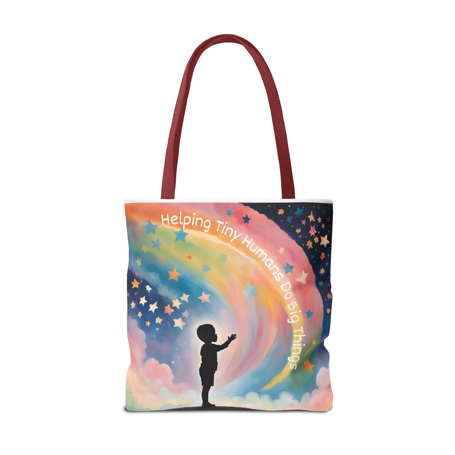 Helping Tiny Humans Do Big Things Tote - Inspiring Kids to Reach for the Stars
