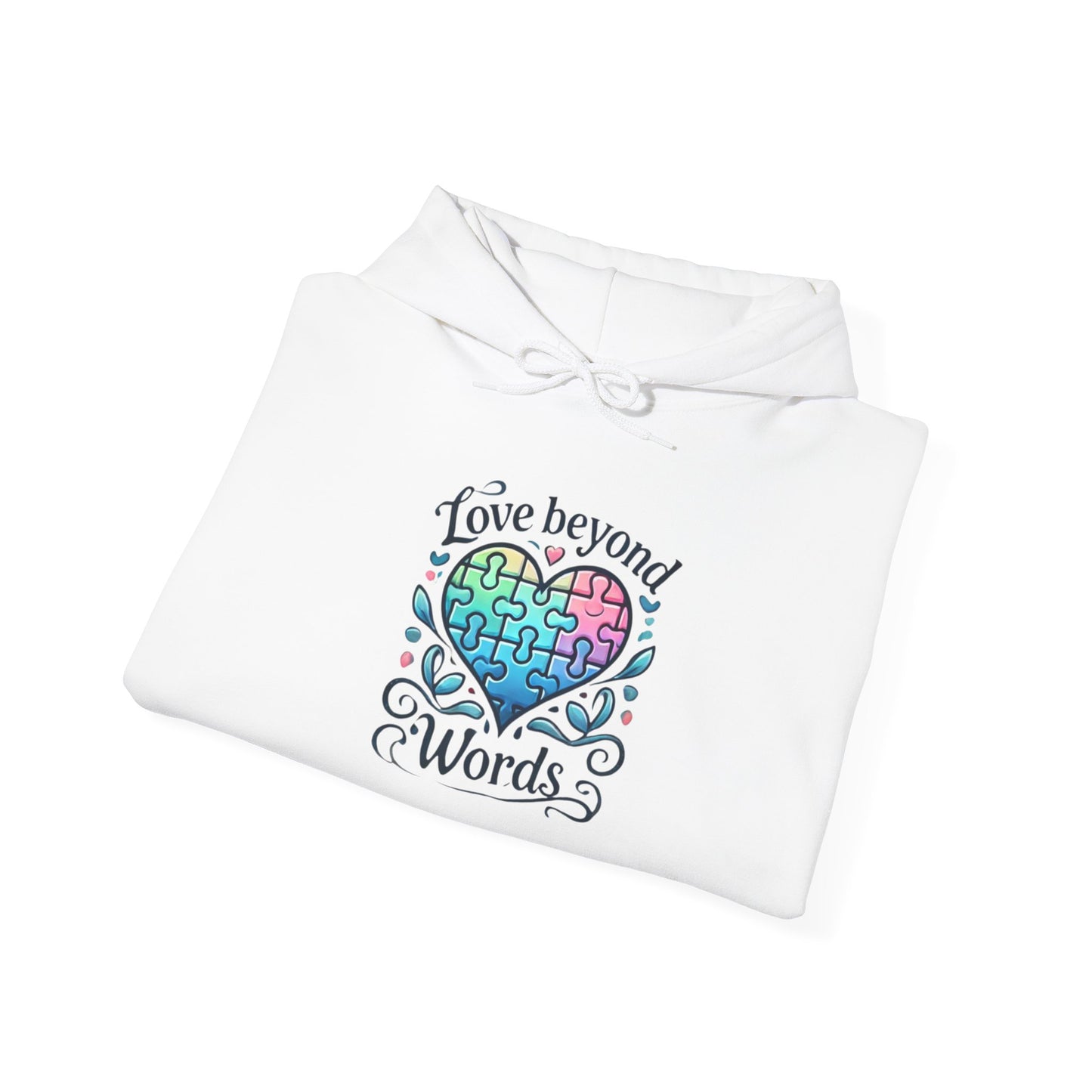 Love Beyond Words - Autism Awareness Hoodie - Cozy Unisex Sweatshirt for Warmth & Connection, Perfect for Gifts, Casual Wear, Gatherings