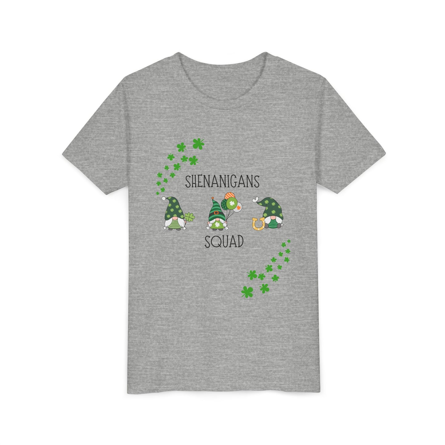 Shenanigans Squad Gnomes Youth Tee | St. Patrick's Day Shamrock Kids Shirt