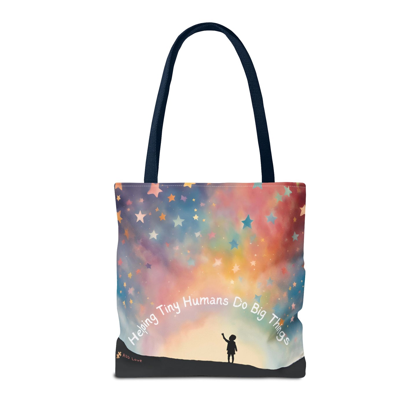 Helping Tiny Humans Do Big Things Tote - Inspiring Kids to Reach for the Stars