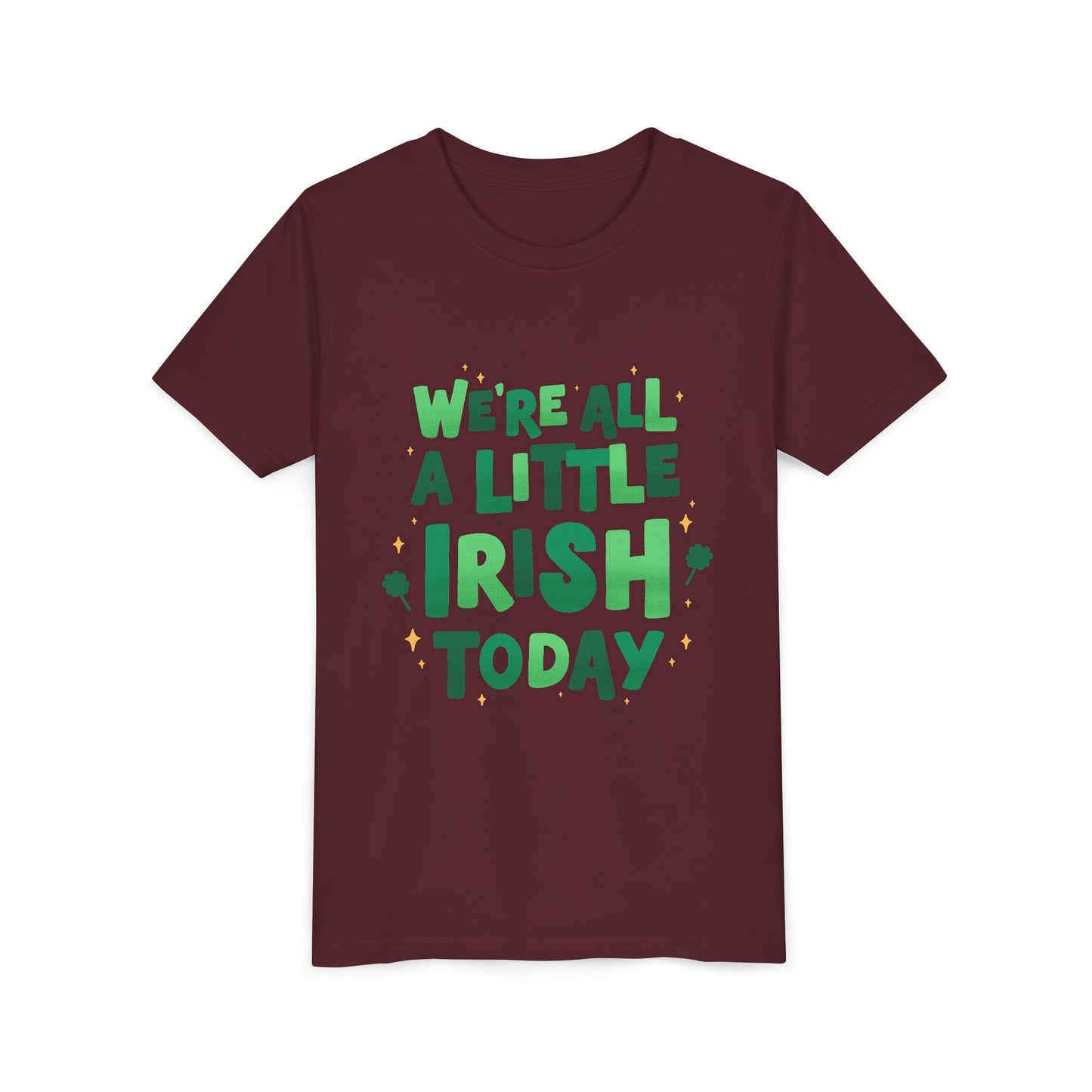 We are All A Little Irish Today Youth Tee | St. Patricks Day Shamrock Shirt