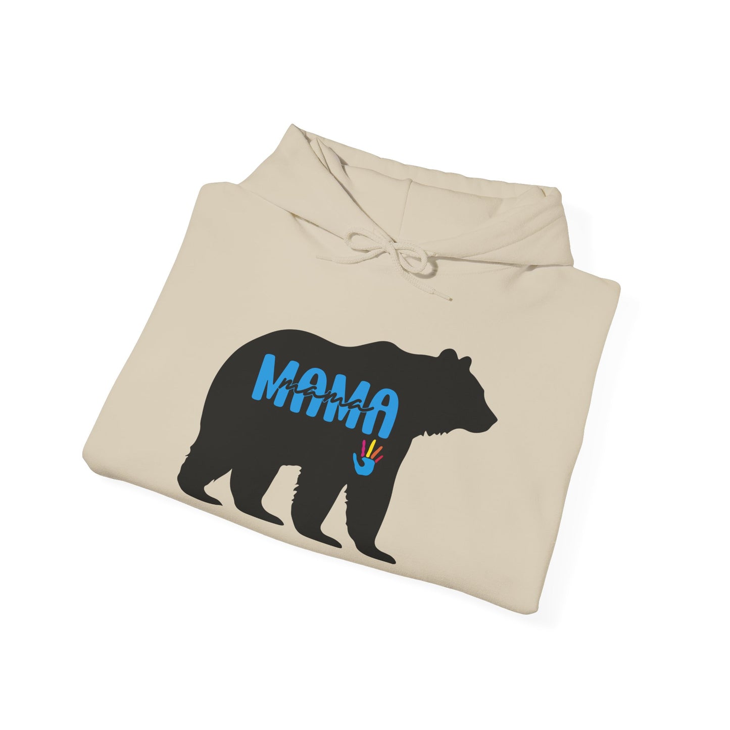 Mama Bear Hooded Sweatshirt | Autism Mama - Proud Support Sweatshirt
