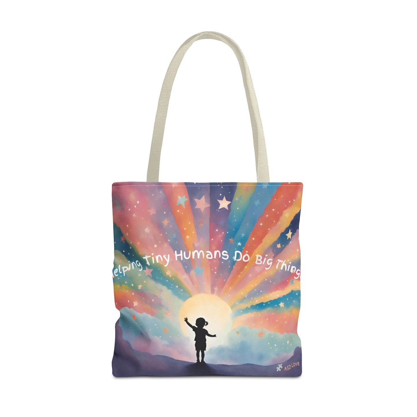 Helping Tiny Humans Do Big Things Tote - Inspiring Kids to Reach for the Stars
