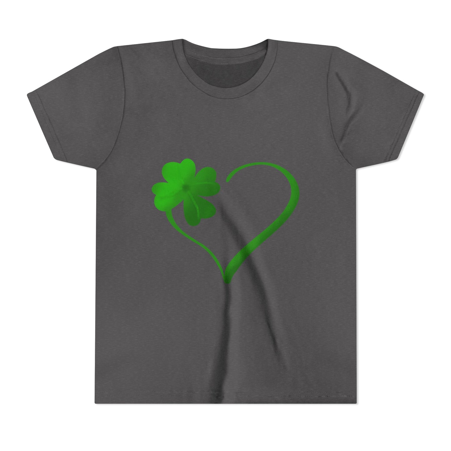 Shamrock Heart Youth Tee | St. Patrick's Day Clover Kids Shirt