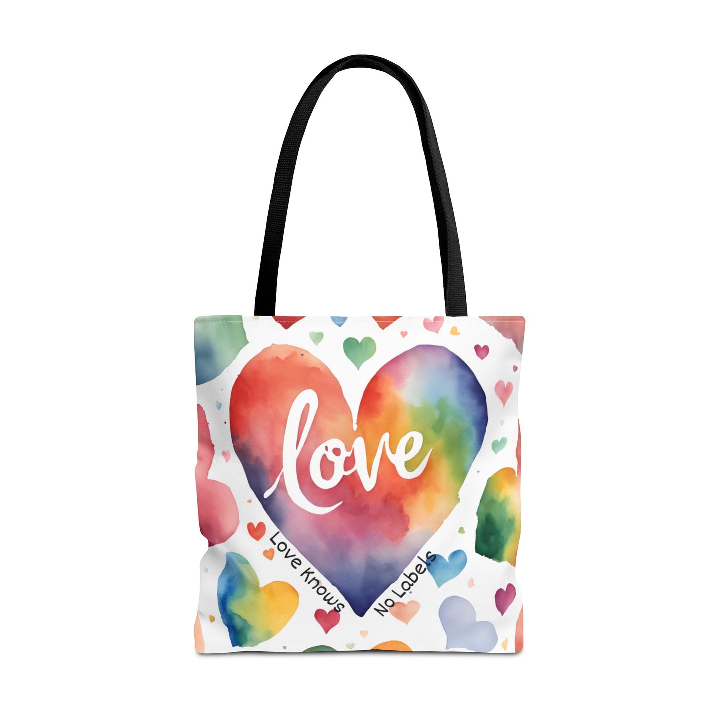 Love Knows No Labels - Hearts, Hearts, Hearts Tote Bag - Embrace Every Difference