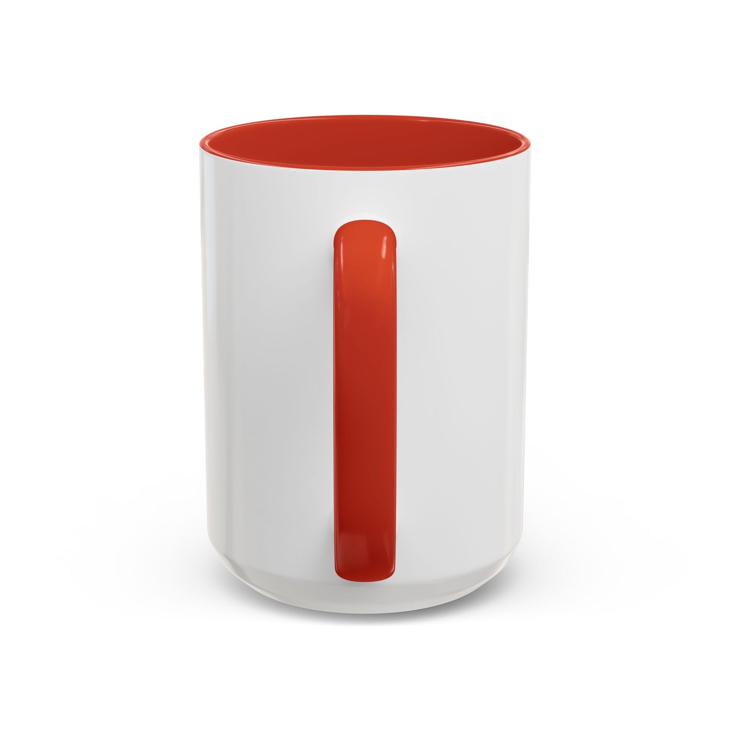P.S. I Hope You Feel Beautiful Today - Accent Coffee Mug | Inspirational Ceramic Cup with Color Handle (11, 15oz) - Red Heart