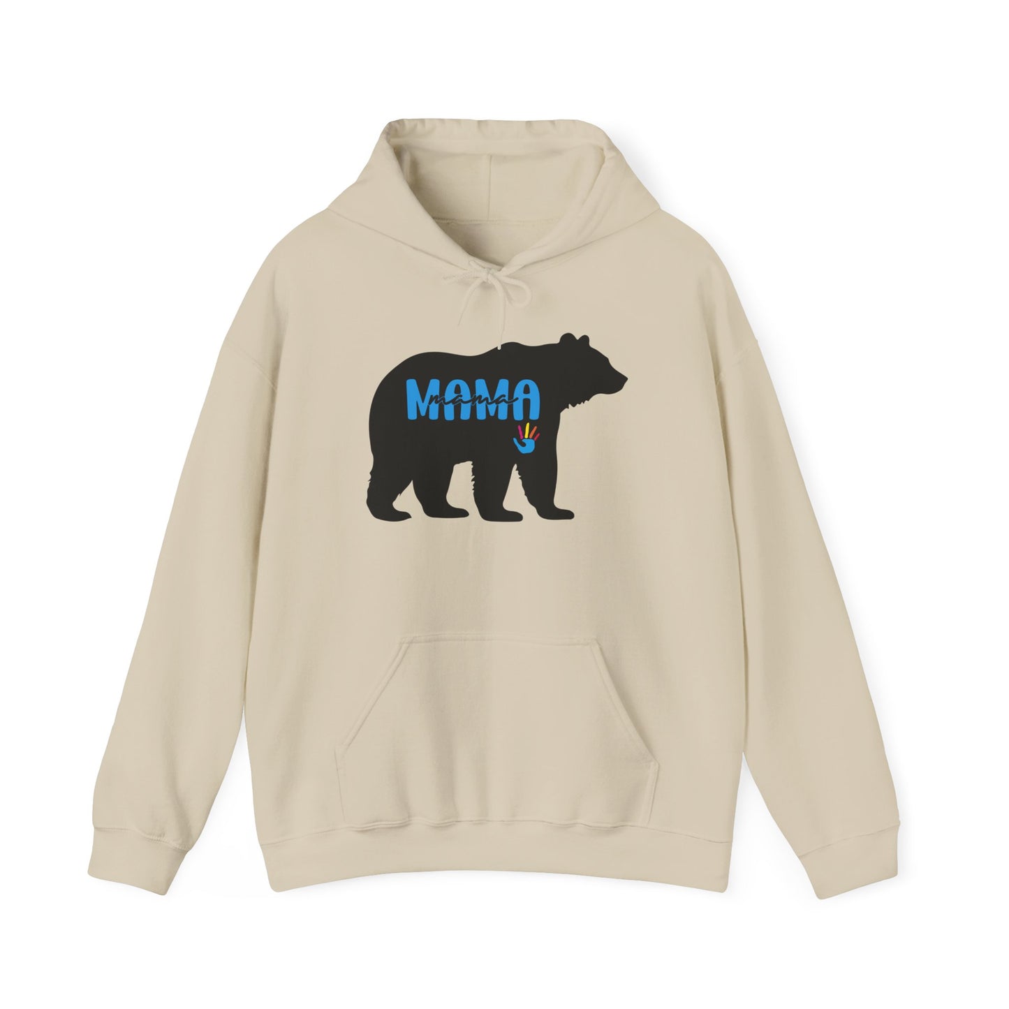 Mama Bear Hooded Sweatshirt | Autism Mama - Proud Support Sweatshirt