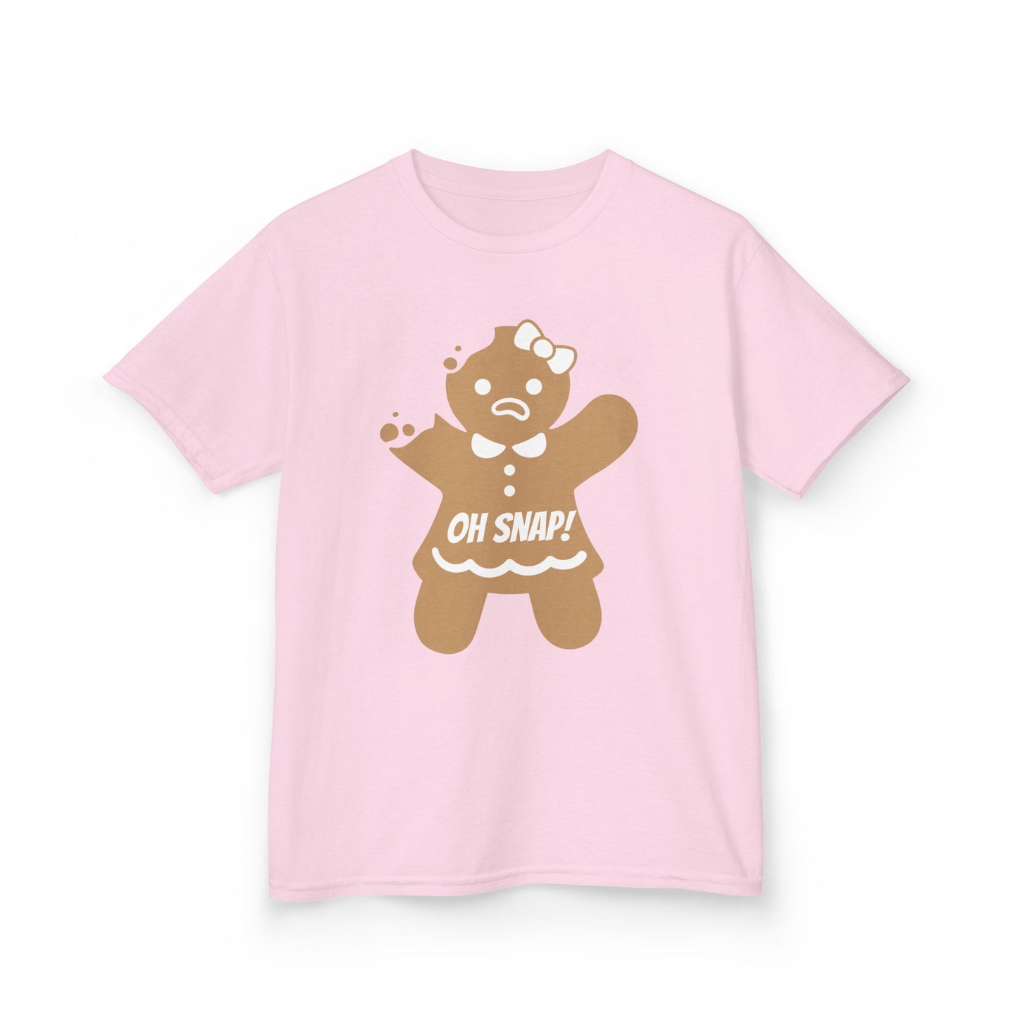 Oh Snap! Broken Gingerbread Girl, Kids Tee - Funny Holiday Shirt for Christmas and Gingerbread lovers