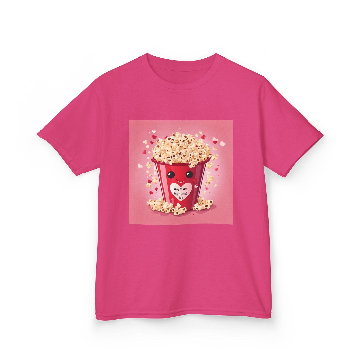 You Make My Heart Pop - Smiling Popcorn Valentine Kids Tee