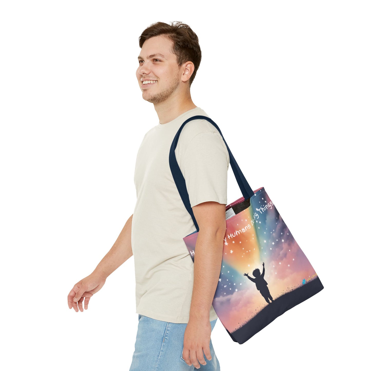 Helping Tiny Humans Do Big Things Tote - Inspiring Kids to Reach for the Stars