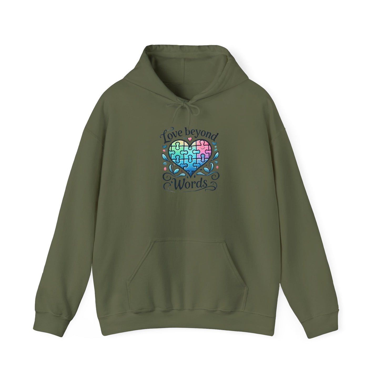 Love Beyond Words - Autism Awareness Hoodie - Cozy Unisex Sweatshirt for Warmth & Connection, Perfect for Gifts, Casual Wear, Gatherings