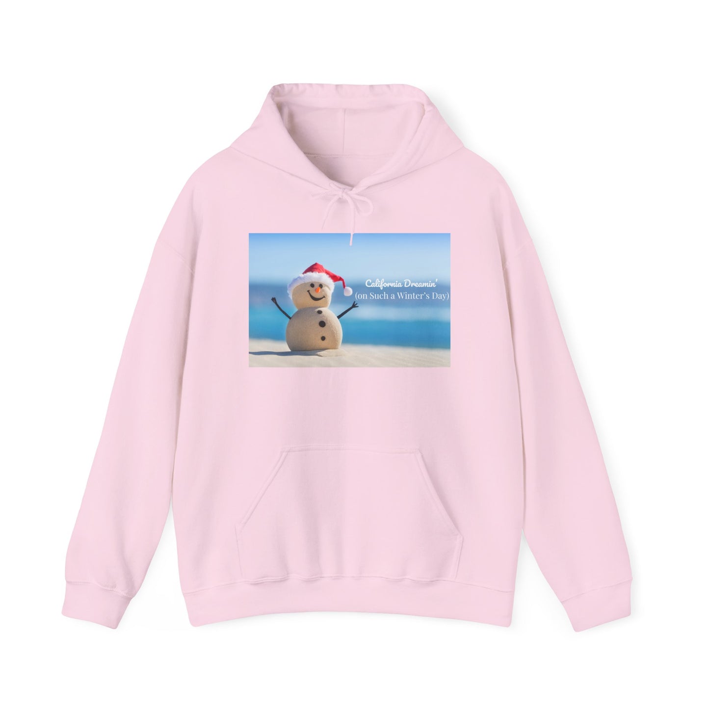 California Dreamin Hoodie | Funny Beach Snowman Christmas Sweatshirt | Warm Holiday Hoodie | Winter Vacation Gift | Unisex Fit