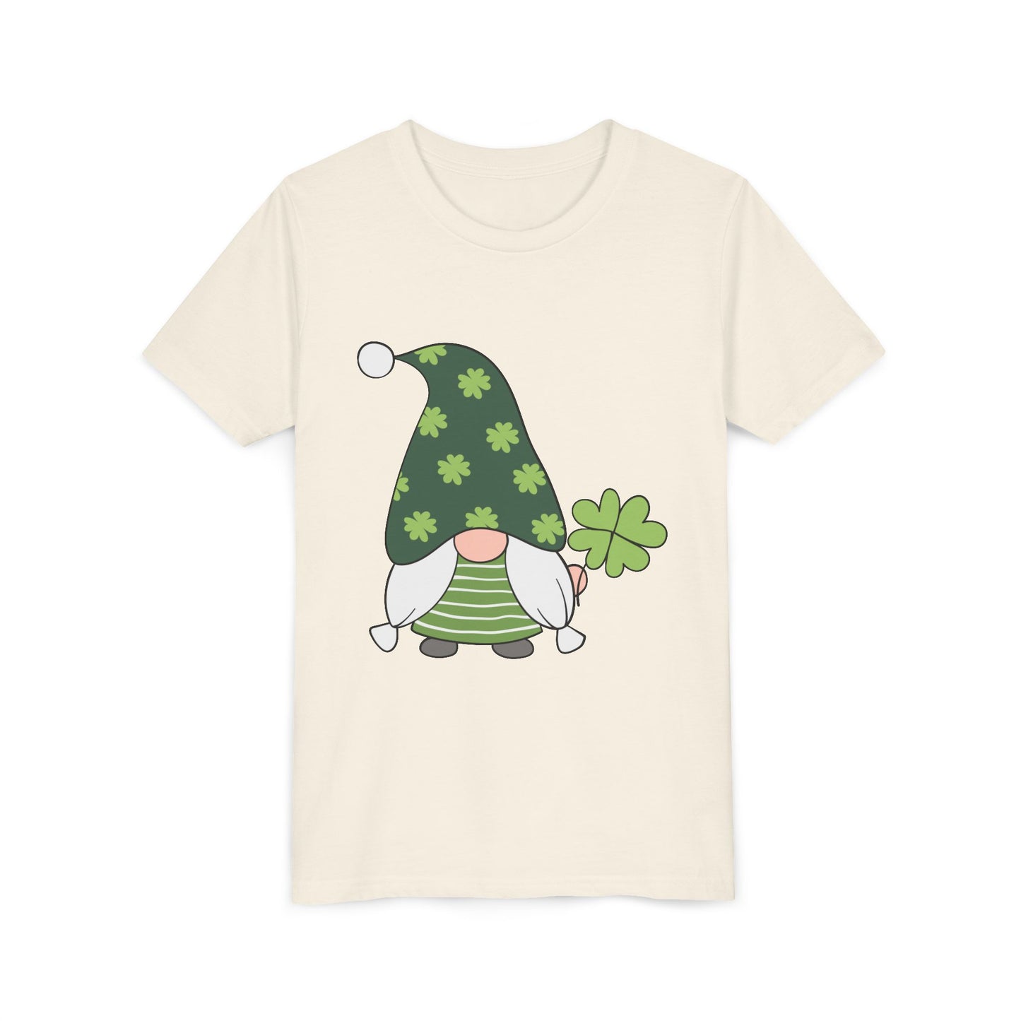Shamrock Gnome Youth Tee | St. Patrick's Day Clover Kids Shirt