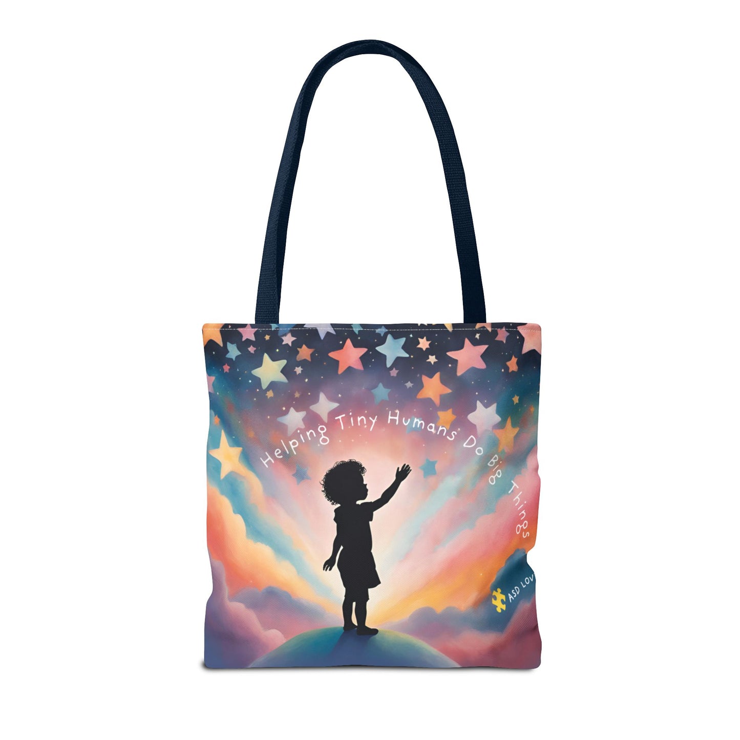 Helping Tiny Humans Do Big Things Tote - Inspiring Kids to Reach for the Stars
