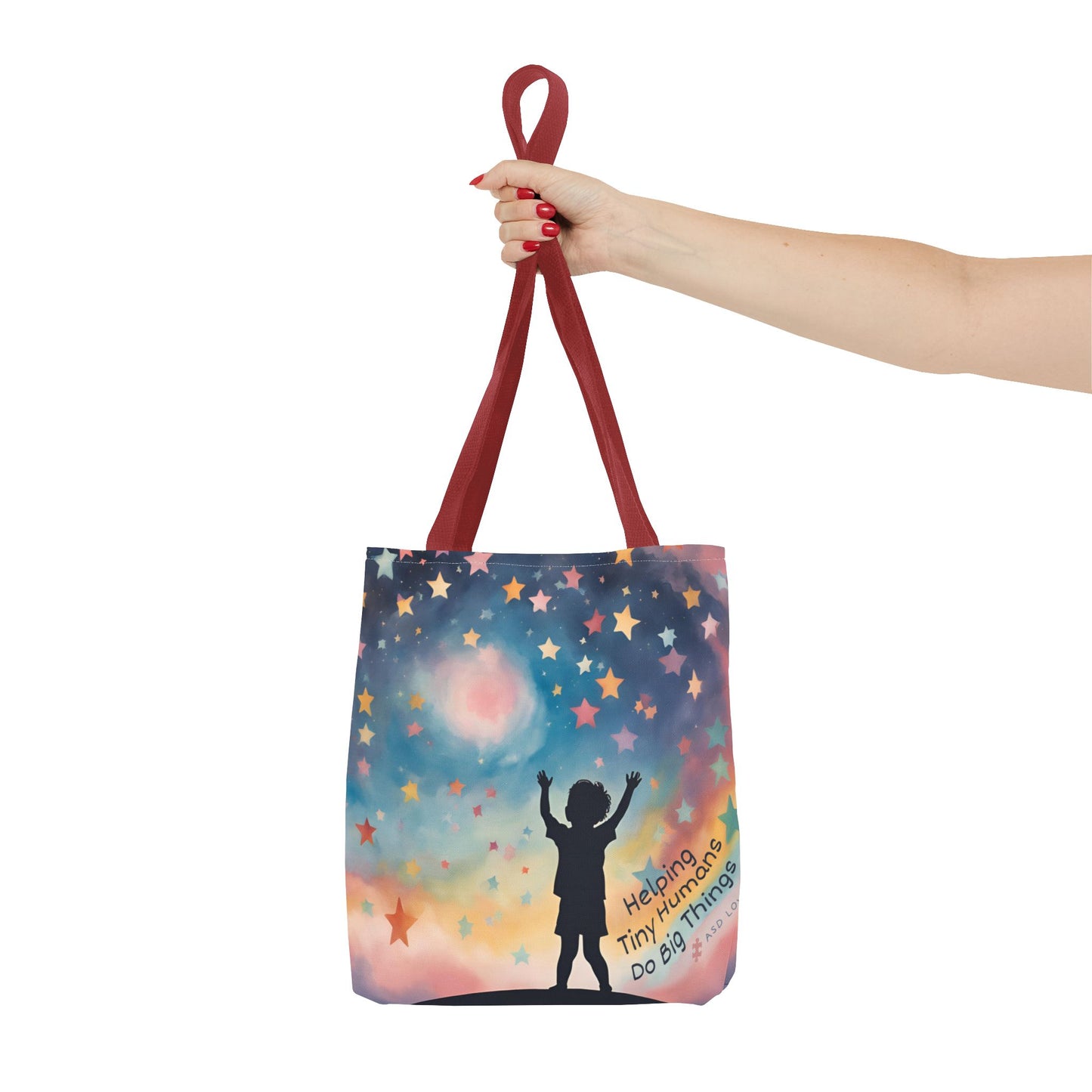 Helping Tiny Humans Do Big Things Tote - Inspiring Kids to Reach for the Stars
