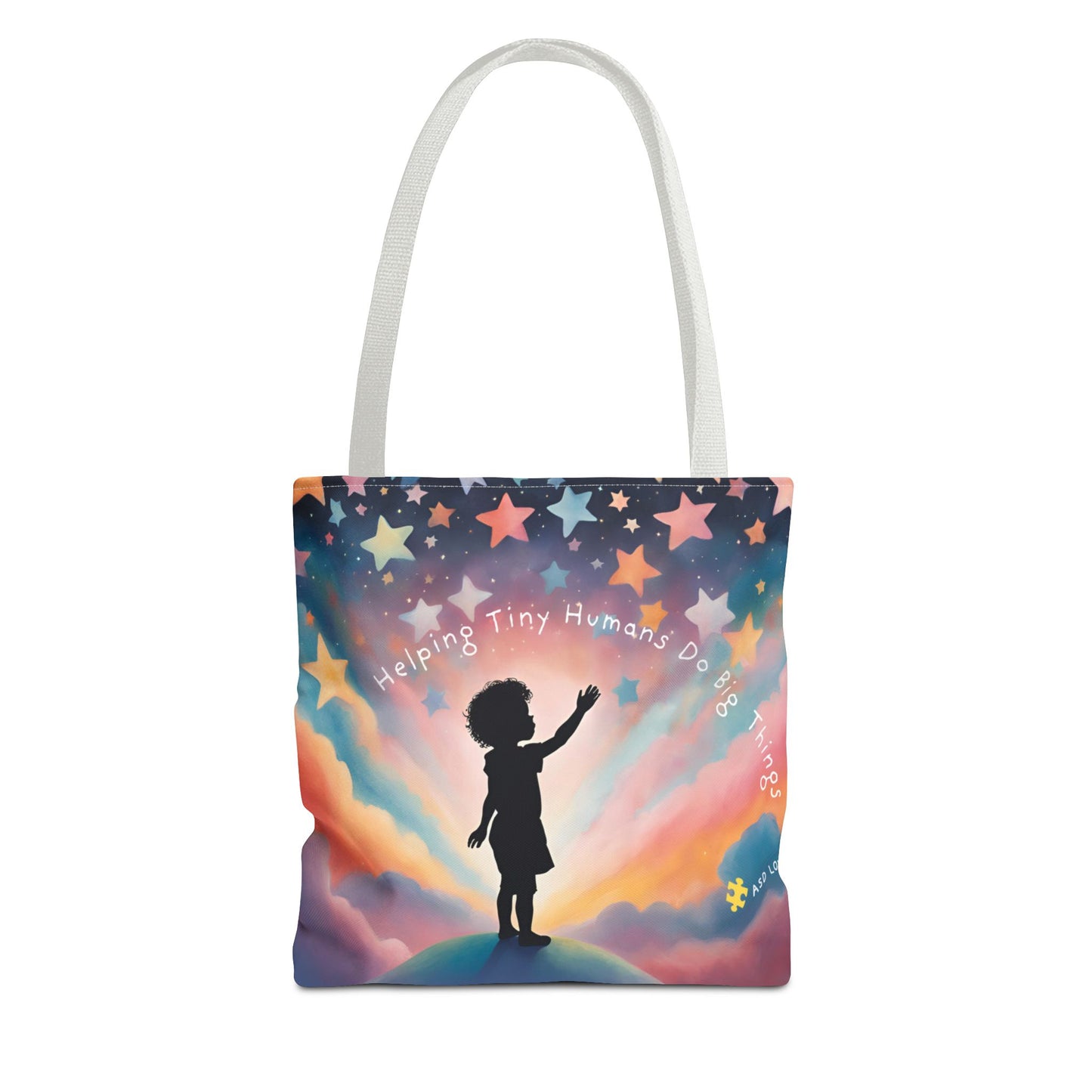 Helping Tiny Humans Do Big Things Tote - Inspiring Kids to Reach for the Stars